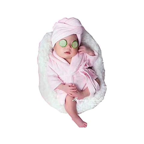 Bata Albornoz con Toalla de Bebé Trajes de Fotografía para recién Nacidos niños niñas Disfraces Ropa para Foto,2 PCS Photography Clothing Props Cover