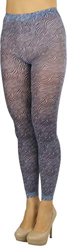 Image of ToBeInStyle Women's Footless Opaque Animal Zebra Tiger Tights Hosiery