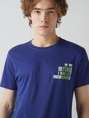 Image of Bewakoof Men's Cotton Jersey Typography Regular Fit Half Sleeve Round Neck T-Shirt | Tshirt for Man | Tshirt for Men Cotton | Tshirts for Men Stylish | Casual Wear | Street Wear