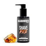 Beardburys Pre-Shave Black | Crema Pre Afeitado, Protege e Hidrata tu Piel, Afeitado Sencillo y sin Cortes, Vitamina E y Manteca de Karité - 150ml