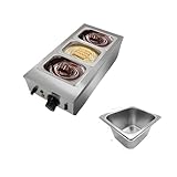 3 Tanks Chocolate Melting Machine Commercial,Chocolate Tempering Machine with Lid, Stainless Steel Electric Chocolate Melting Pot for Cheese, Chocolate, 1200 W