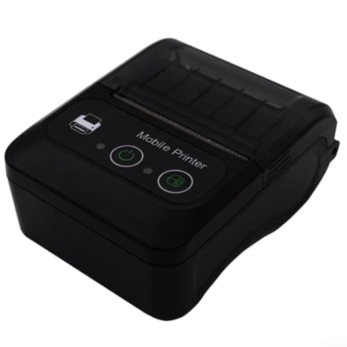 Impresora portátil inalámbrica BT de 58 mm, impresora térmica de recibos para iPhone/Android, impresora móvil inalámbrica de boletos POS, carga USB/coche, tamaño de bolsillo compacto