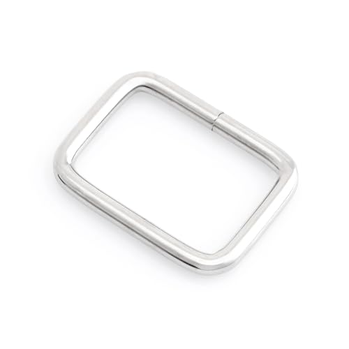CRAFTMEMORE Metal Rectangle Buckle Ring Fits 5/8