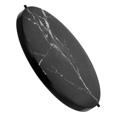 TIDTALEO Tapa De Bote De Basura Bote De Basura Alto y Delgado Desperdiciar Mármol Cubrir Baldes Protector Tapa Del Cubo De Basura Papelera De Cocina Basurero Tapas El Plastico Black