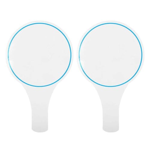 2PCS Mr and Mrs Handheld Dry Erase Strictly Paddles Reusable Blue Round Whiteboard Signs for Quick Responses 9.8 x 5.9 Inch for Classroom Teaching Office Meeting Voting Bridal Shower Games