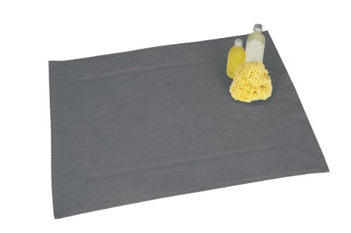 Wenko 20828100 Terry shower mat Paradise Grey bath mat, Cotton, Grey