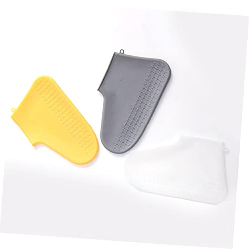 Cubrecalzados reutilizables para lluvia, antideslizantes, de silicona, color blanco, talla grande miniatura 5