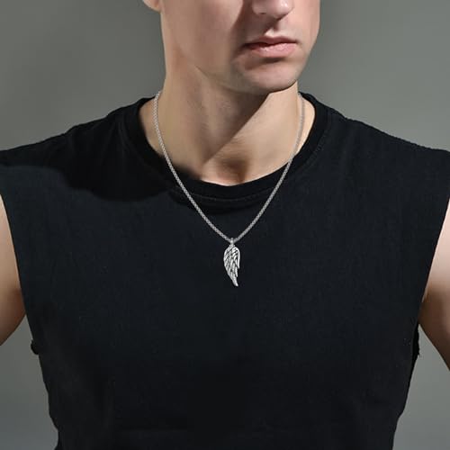 925 Sterling Silver Angel Wing Necklace for Women Men Wing Urn Necklace for Ashes Necklace Angel Wing Jewelry Cremation Jewelry4