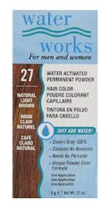 Waterworks Powder Hair Color #27 Natural Light Brown (Pack of 6)