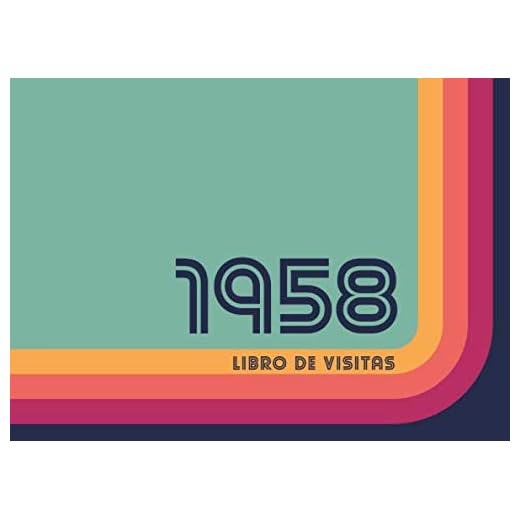 1958 Libros de Visitas: Libro de visitas para fiestas de cumpleaños de estilo retro para que la familia y los amigos inserten saludos y mensajes | 100 páginas | Vol 2