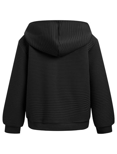 OBEEII Girls Zip Up Hoodies Sweatshirt Long Sleeve Sweatshirt with Pockets Running Top Cute Fall Winter Clothes 5-14 Years2