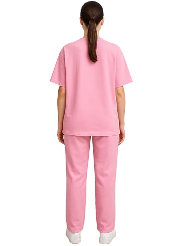 Image of My Swag Womens 2 Piece Outfits Co Ords Set Casual Half Sleeves Round Neck T-Shirts & Pants Pajama Set Cods Set for Women & Girls