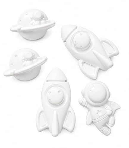 Image of EXPESIA Space Painting Kit for Kids, DIY Ceramic Paint Set, Rocket, Astronaut and Planet Figures, Arts and Crafts, Ages 3 Plus