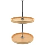 Rev-A-Shelf 4WLS072-18-52 18 Inch Wooden Full Circle 2 Shelf Spinning Lazy Susan Turntable Storage...