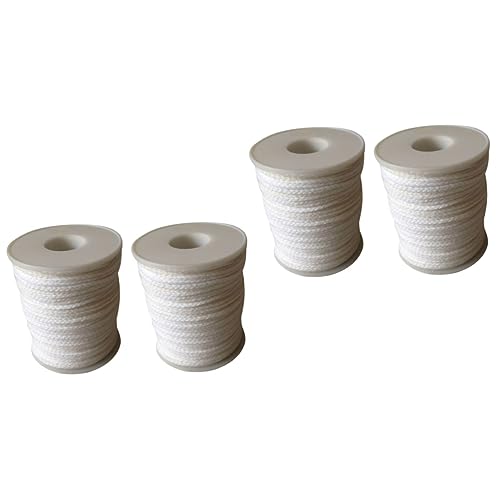 TEHAUX 4 rollos de mecha de algodón para velas
