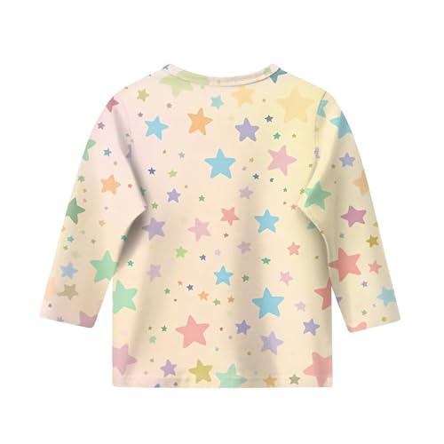 Shirts for Teens Girls 3/4 Length Sleeve Casual Clothes Fall Round Neck Tops Stylish 1/2 Sleeve Cute Shirts 3-14 Years2