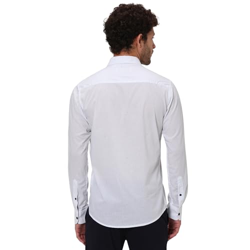 Image of MUFTI Men's Printed Slim Fit Cotton Casual Shirt with Spread Collar & Full Sleeve(Also Available in Plus Size) |Cotton Casual Shirt for Men | Casual Shirt for Men