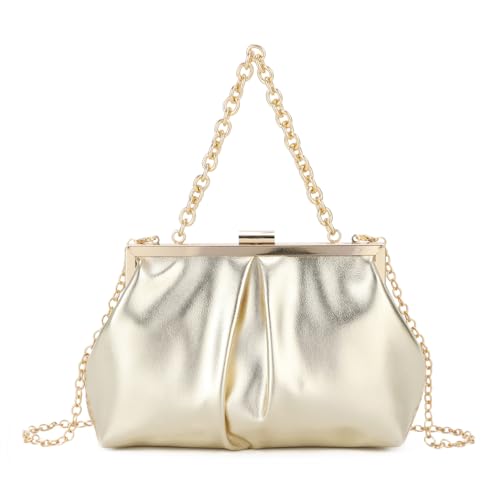 Sac à bandoulière nuage pour femme et pochette plissée chic en PU