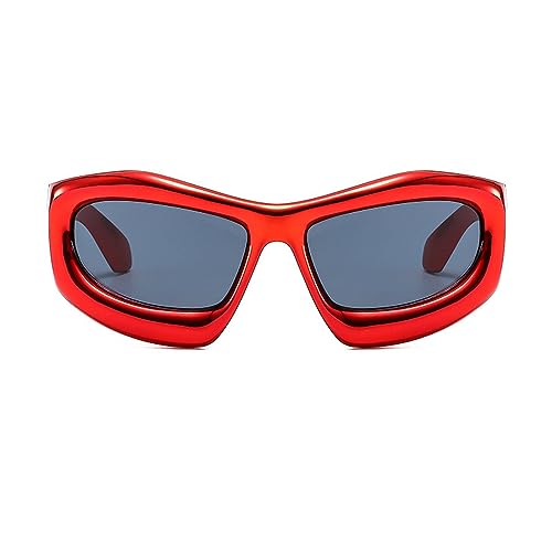 laureles Oversized Women's Y2K Sunglasses Blue Red Cat Sunglasses Men Vintage Driving Punk Sun Glasses