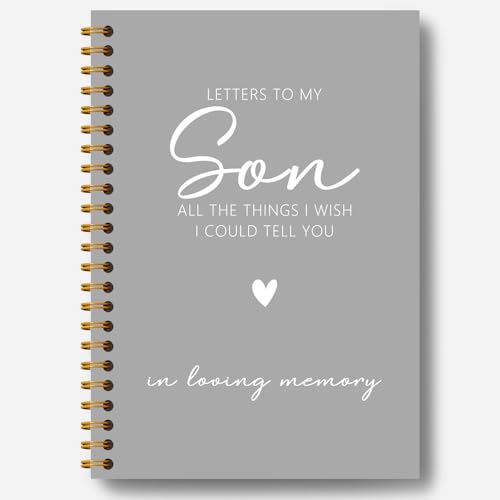 Cadeau de sympathie deuil d'un fils journal de mémoire de 5.5x8.3 pouces pour proches