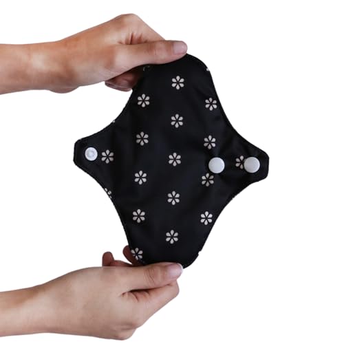 Ecowoman | Compresas reutilizables ecológicas para menstruación con bolsa de almacenamiento impermeable | Súper absorbentes | Set de compresas de tela lavables (Salvaslips, 3, unidad)