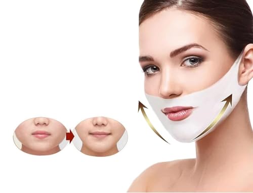 SHANIX IMPEX Double Chin Reducer V Line Lifting Mask Face Slimming Strap Chin Neck V Shaped Lift Tape Chin Up Patch V Up Contour Tightening Firming, 1 Count