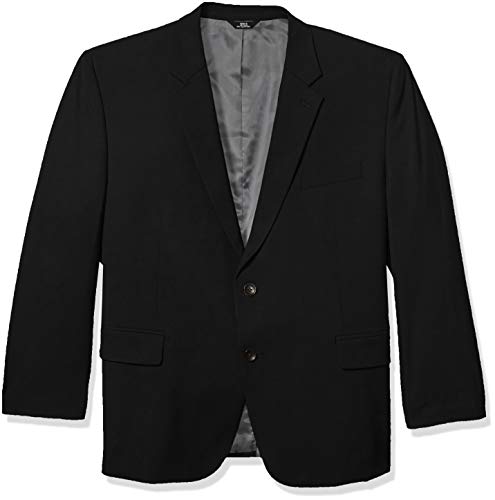 J.M. Haggar Men's Big and Tall B&T 4-Way Stretch Solid Gab Slim Fit Suit Separate Coat, Black, 54L