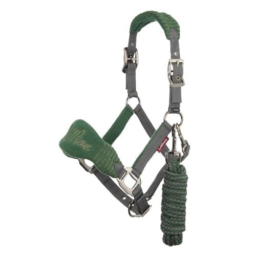 LeMieux Vogue Fleece Headcollar - Halter & Leadrope (Hunter Green - Full)