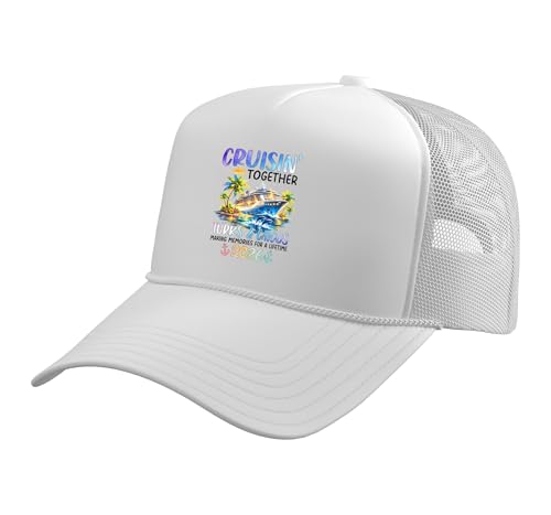 Cruisin Together Turks and Caicos Islands 2026 Trucker Hat with Adjustable Mesh Back, White