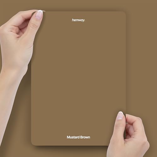 Hemway Mustard Brown Peel & Stick Sample Chalk Paint | A5 Accurate Colour Swatch, Mess-Free Alternative to Paint Tester Pots, Easy To Use, Eco-friendly, for Interior Furniture & Walls