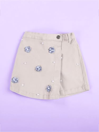 Image of KiddoPanti Girls Denim Over Lap Shorts