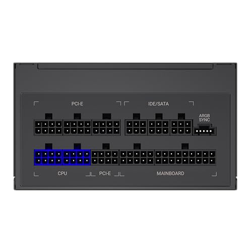 RGB 1050G Alimentatore PC 1050W Full Modulares, 80 Plus Gold, LLC + DC-DC, ARGB Sync, Condensatori giapponesi, ventola ARGB FDB da 140 mm, 9 funzioni di protezione, colore: Nero - Alimentatore - Immagine 2