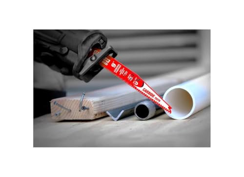 Image of Diablo Demo Demon Carbide Teeth Reciprocating Saw Blades for General Purpose Cuts - Carbide Tooth Design - 9 inch Length, 6 /9 TPI, 3-Pack - DS0909CGP3