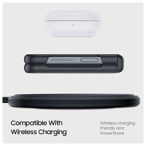 for Samsung Galaxy Z Flip 6 Case/Z Flip 7 FE Case with Hinge Protection & Built-in Screen Protector, Ultra Thin Leather Shockproof Cover Phone Case for Galaxy Z Flip 6/Z Flip 7 FE-Brown