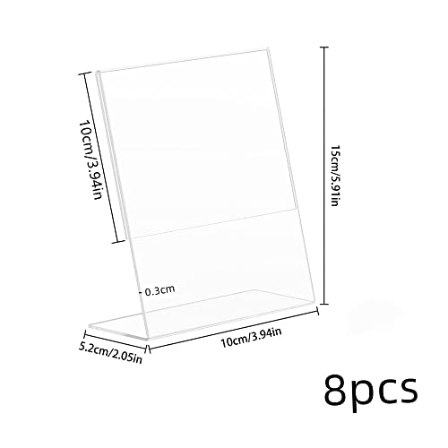 Naisfei 8xA6 Clear Acrylic Menu Holder Stand - Restaurant Cafe Bar Countertop Sign & Leaflet Display for Food Truck Takeaway, Retail - Image 2