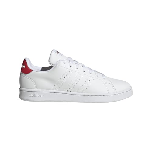 adidas Herren Advantage Sneaker, FTWR White FTWR White Better Scarlet, 44 EU – Ansicht 2