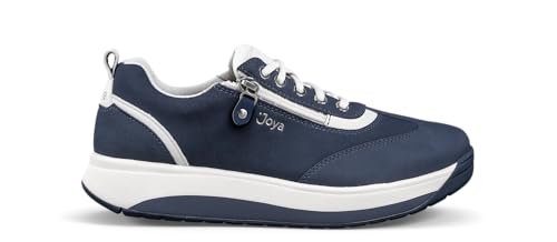 JOYA Laura Blue, komfortabler Damen Sneaker aus weichem Nubukleder mit...