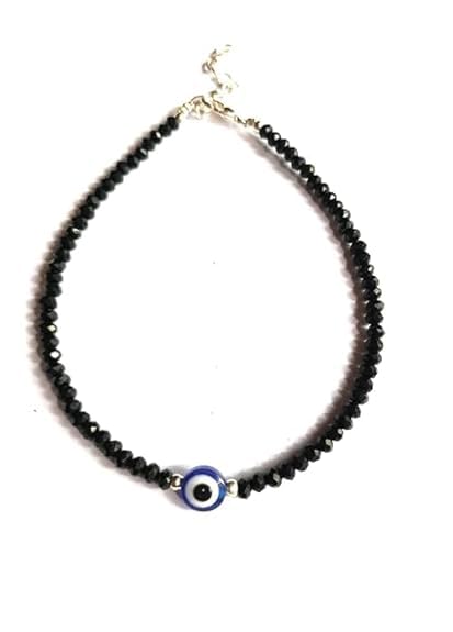 GIRLYZ ATTIRE Evil Eye Metal Silver glossy Black Beads Chain Anklet For Women/Girls/Nazariya/Payal/Lucky protection/Single leg/nazarbattu (pack of 1) (B0D9K8VKKR) Amazon Price History, Amazon Price Tracker
