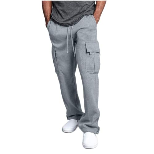 Pantalon ample et décontracté homme avec poches pratiques et taille nouée