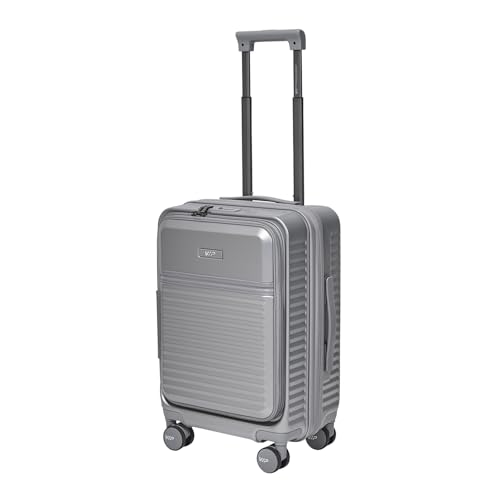 Image of VIP FLEX9010 Expandable Cabin Trolley Bag 55cm | Small | Hard Luggage | 8-Wheel Business Travel Suitcase with 15.6 inch Laptop Compatible | Flushed TSA Lock | 3 Years International Warranty (Grey)