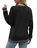 Saloogoe Sweatshirts for Women Crewneck Long Sleeve Loose Fit Tops Color Block Ribbed Trim Fashion 2025 #3