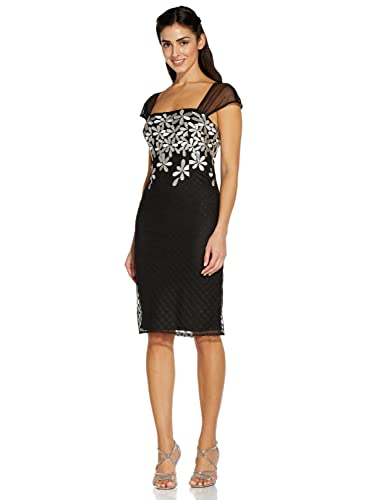 Image of Adrianna Papell Women's Floral Embroidery Sheath Dress