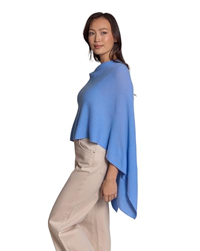 Image of CLAUDIA NICHOLE Womens 100% Cashmere Dress Topper - Cashmere Poncho Wrap