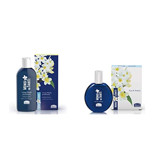 Helan, Monoi de Tahiti, Crema Fluida Profumata, Dopobagno, Doposole, 200 mL &, Monoi de Tahiti, Eau de Toilette, Profumo, Estate, 50 mL