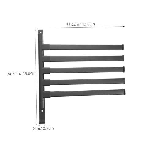 Support mural pour serviettes de rangement au design épuré et barres pivotantes