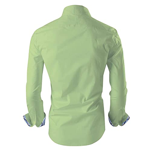 Image of Zombom Combo of Men's Solid Regular Fit Cotton Blend Full Sleeve Casual Shirts (Pack of 2)