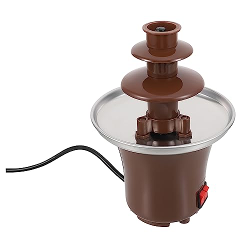 FIXOSHEE Fontaine à Chocolat Inoxydable à Niveaux Appareil à Fondue Avec Cascade Bol Chauffant Pour Fondue Au Chocolat