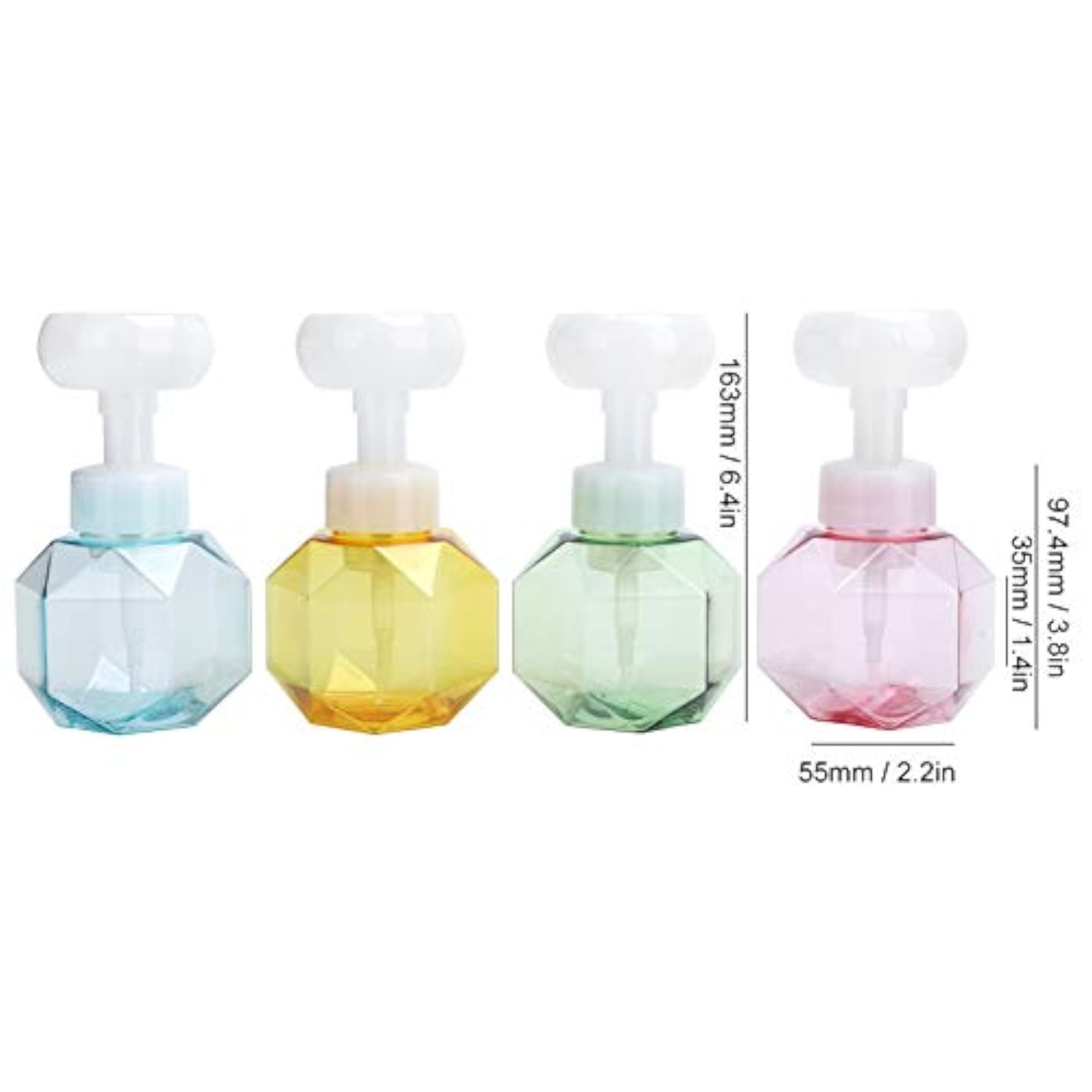 Mini Refillable 300ml Flower-Shaped Recyclable Foaming Bottle