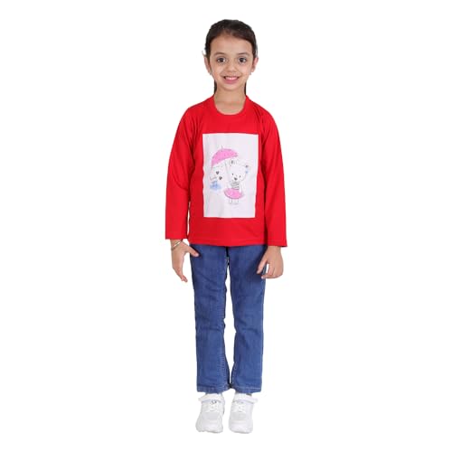 Image of superminis Boy's /Girls Cotton Round Neck Full Sleeves Regular Fit T Shirts With Trendy And Fun Prints