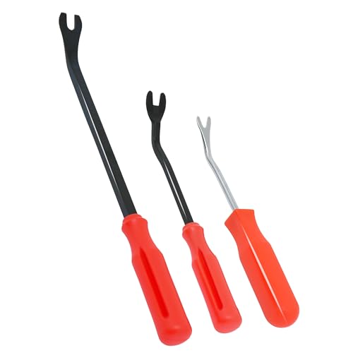 3Pcs Auto Fastener Removal Tool Kit (Red)